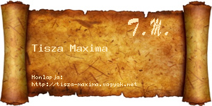 Tisza Maxima névjegykártya